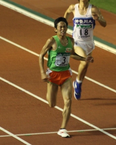 チームベストタイムを記録した市田孝選手