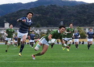 中川選手の突破からのトライ