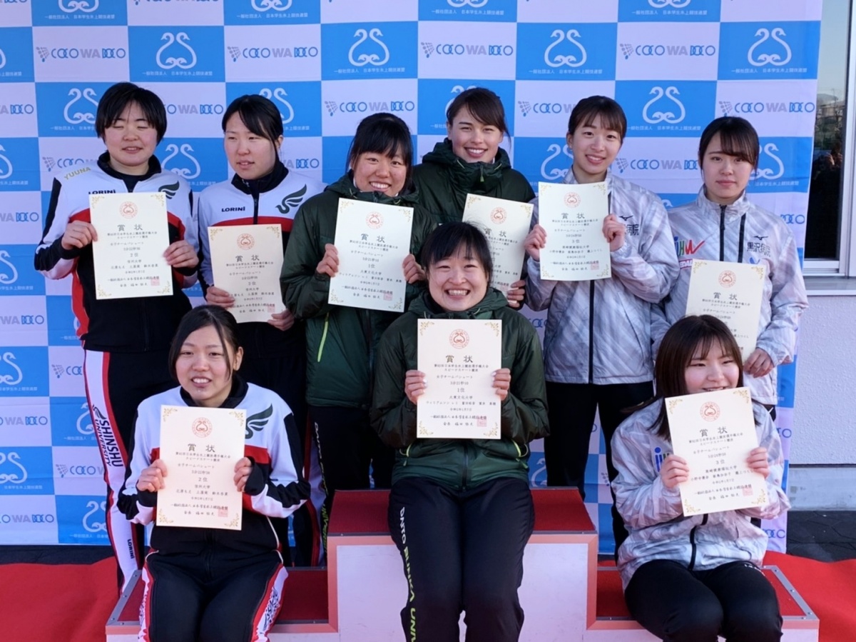 女子パシュート優勝　表彰式