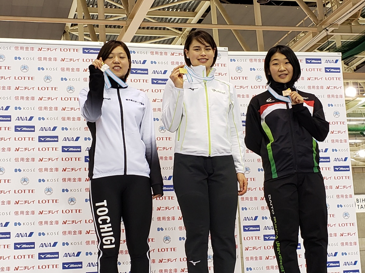 女子5000m表彰台