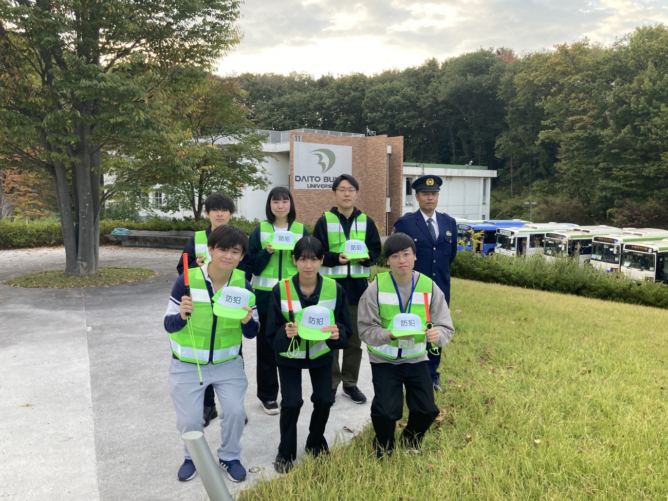 東松山校舎での記念撮影